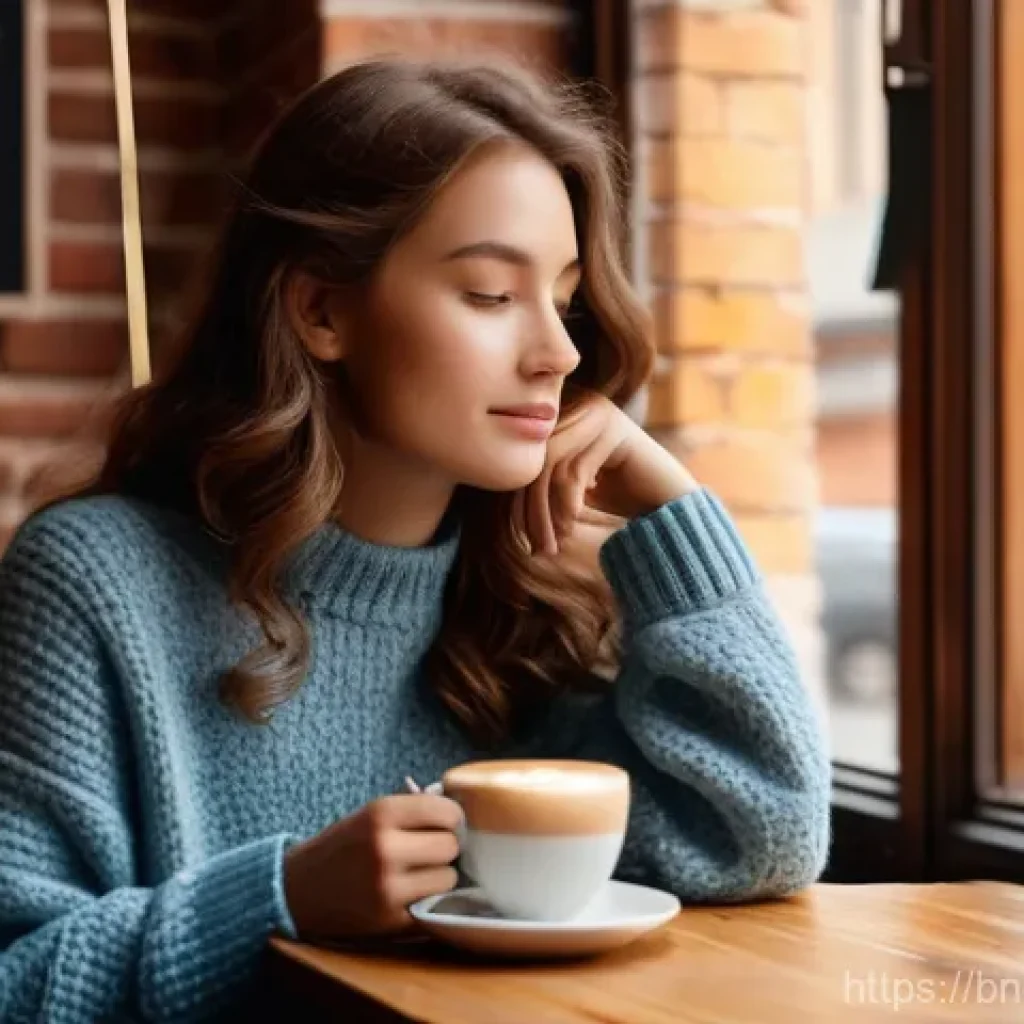 사우디아라비아 역사상 주요 외교 사건 - **Prompt 1:** A cozy, sun-drenched cafe interior on a autumn afternoon. A young woman with long, wav...