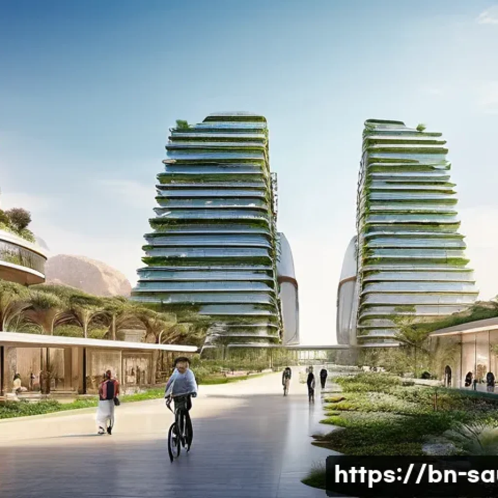 네옴 프로젝트의 미래 도시 계획 - **Prompt for The Line:**
"A futuristic, ultra-modern linear city named 'The Line' in NEOM, stret...